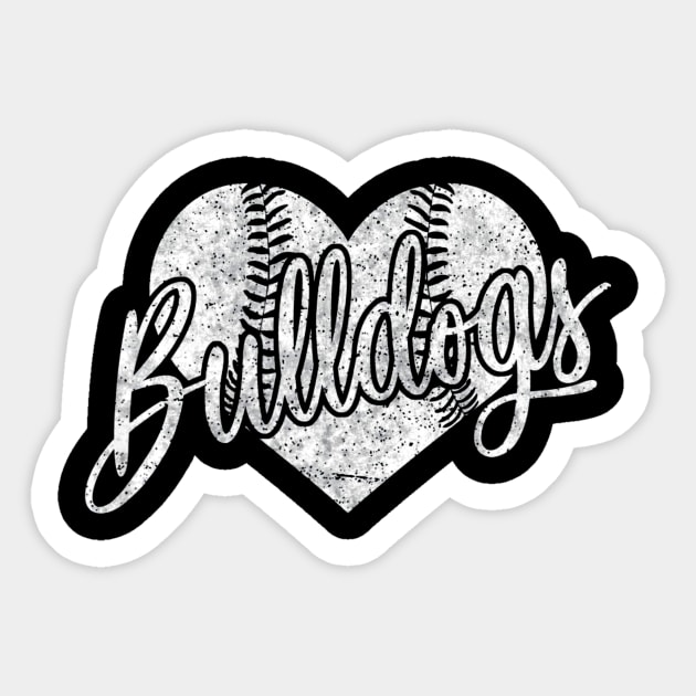 Bulldogs Baseball Softball High School Team Mascot Mom Sticker by Vigo